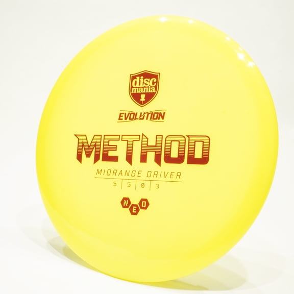 Discmania Evolution Neo Method Disc Golf Midrange Disc, Pick Color/Weight [Stamp & Exact Color May Vary] Yellow 173-174 grams