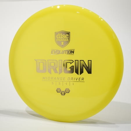 Discmania Evolution NEO Origin Disc Golf Midrange Disc, Pick Color/Weight [Stamp & Exact Color May Vary] Yellow 177-179 grams
