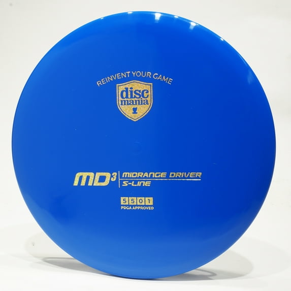 Discmania S-Line MD3 Disc Golf Midrange Disc, Pick Color/Weight [Stamp & Exact Color May Vary] Blue 177-179 grams