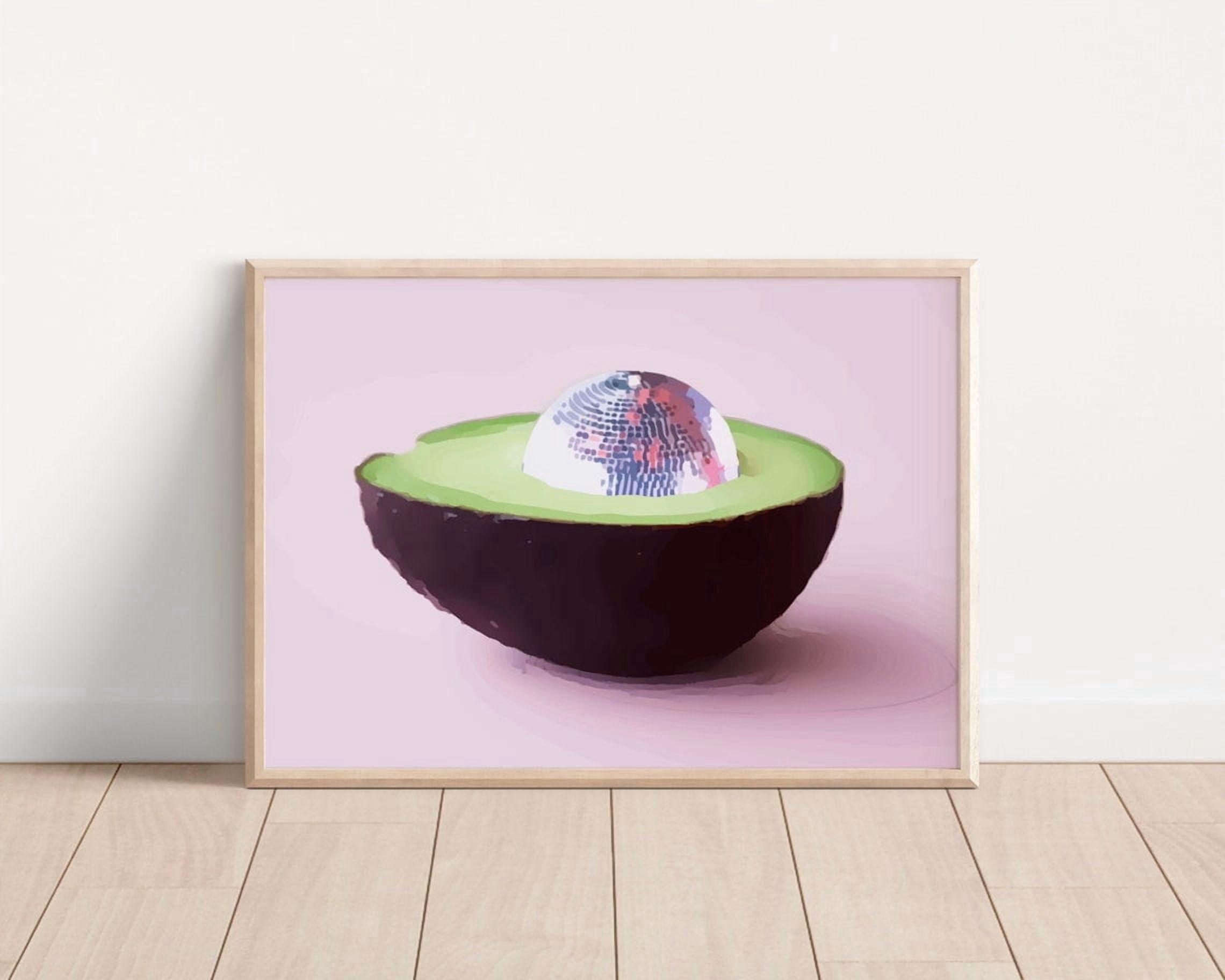 Disco Avocado Ball Quirky Kitchen Poster , Poster Print Only - Walmart.com
