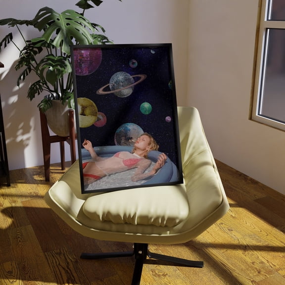 Disco Ball 70s Retro Dorm Room Art, Unframed Paper Poster 8x10in