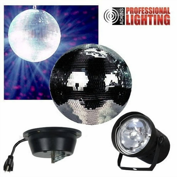 Disco Ball - 8" Mirror Ball Complete Party Kit with Pinspot and Motor