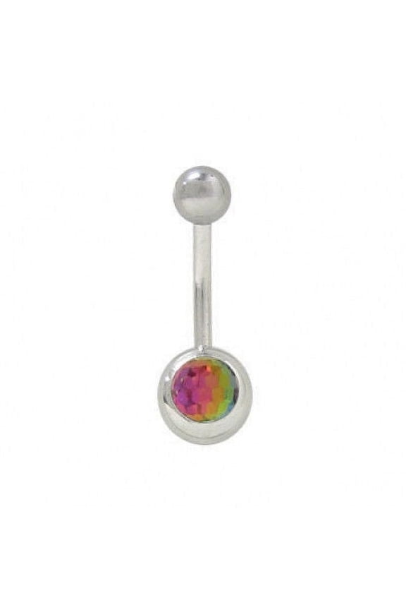 Disco Ball Belly Button Ring Surgical Steel