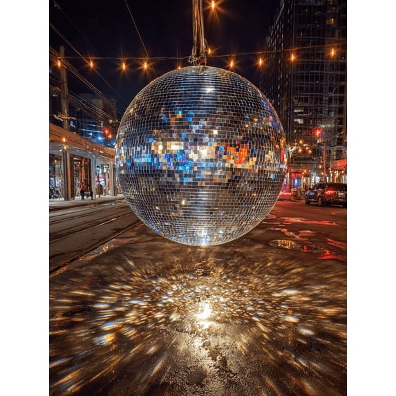 Disco Ball Canvas Print, Wall Decor for Living Room Bedroom Hallway Bar Party