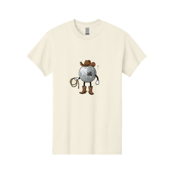 Disco Ball Cowboy Cotton Graphic T-Shirt