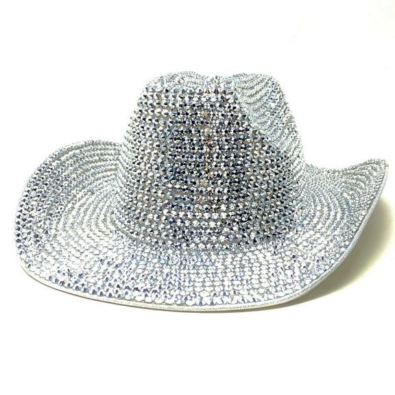 Disco Ball Cowboy Hat, Sparkly Concert Hat for Music Festivals Cowgirl Hat