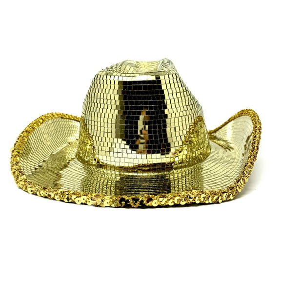 Disco Ball Cowboy Hat, Sparkly Concert Hat for Music Festivals Cowgirl Hats