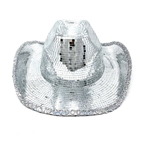 Disco Ball Cowboy Hat, Sparkly Concert Hat for Music Festivals Cowgirl Hats