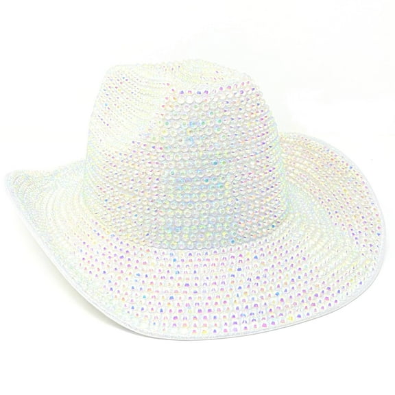 Disco Ball Cowboy Hat, Sparkly Concert Hat for Music Festivals Cowgirl Hats