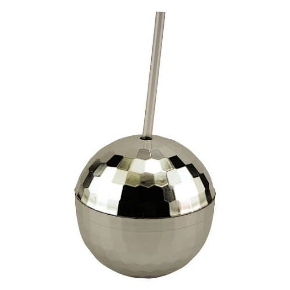 Disco Ball Cup with Straw