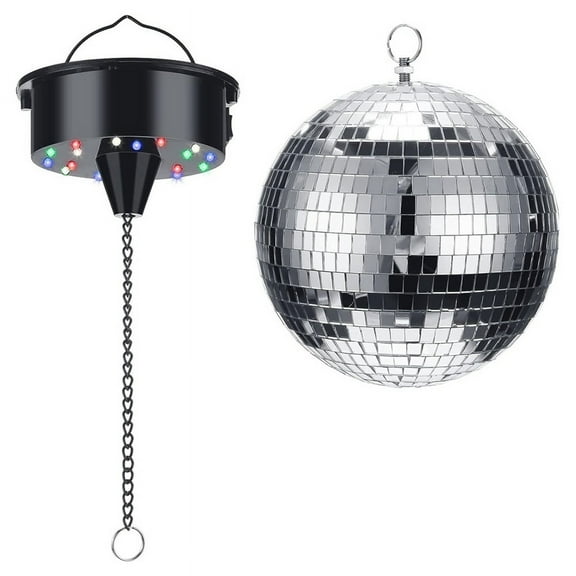 Disco Ball Decor with Light and Disco Ball-Battery Powered Disco Ball Light, Christmas Party, DJ Club Party Supplies