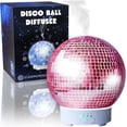 thumbnail image 1 of Disco Ball Diffuser - Essential Oil Aromatherapy Rotating Disco Diffuser, Pink 300mL, 1 of 6