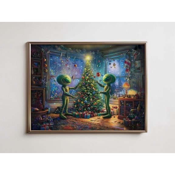 Disco Ball Flower Vase Print, Funky Floral Art Home Decor #4404, 8x12 UNFRAMED