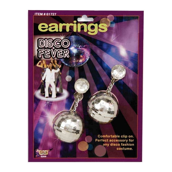 Disco Ball Halloween Costume Accessory Earrings