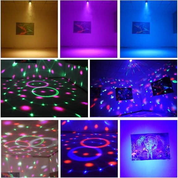 Disco Ball Lamp with Sound Activated Strobe Light and Remote Control, Party Lights Kit for Home Karaoke, Club, Wedding Events