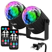 Disco Ball Light 2 Pack 15 Colors FIMEI Party Light Strobe Lights Remote Control for Disco, Club, DJ, Gifts, Kids
