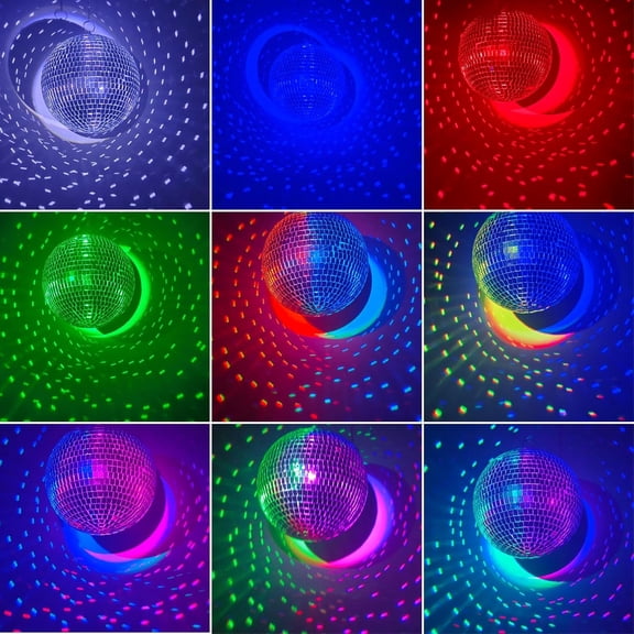 Disco Ball Light 2 Pack, CHENGJIA 15W Multicolor Disco Ball Spotlight for Party, Stage & Home (65'' Extra Long Power Cord)