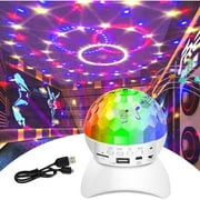 Disco Ball Light, DJ Strobe Light with Bluetooth Speaker RGB Stage Lights, Portable Crystal Party Lights for Xmas KTV Club Pub Show Home Theater