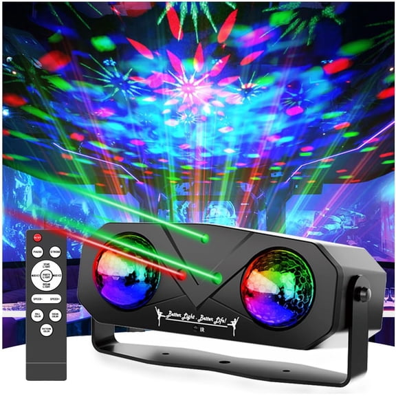 Disco Ball Light,Party Disco Strobe Ocean Star Projector Dj Dance Light Sound Activated with Remote Control Stage Rave for Parties Bar Birthday Wedding KTV Christmas Halloween Dancing Dcor