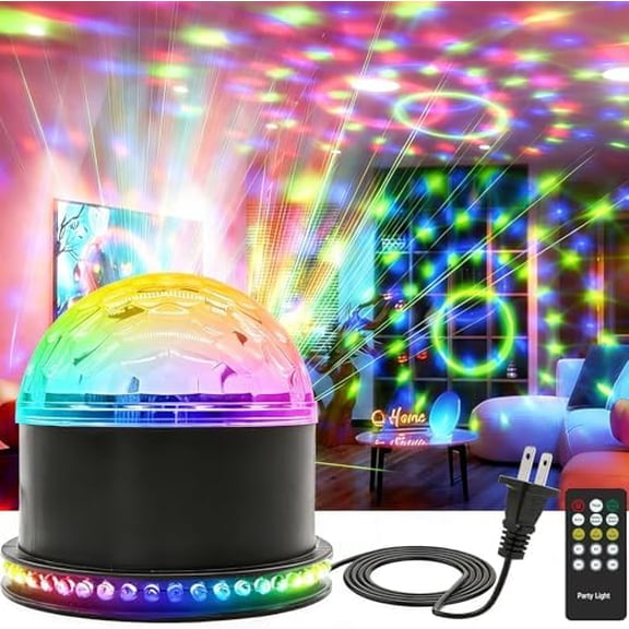 Disco Ball Light,Party Lights with Remote Control,RGB DJ Strobe Lamp for Home Room Dance Party Supplies Home Dance, Easter, Karaoke,New Years Eve Halloween Christmas Decorations