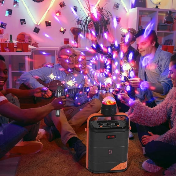 Disco Ball Light, Sound Activated RGB DJ Lights, Rotating Stage Strobe Lamps with Wireless Remote for Room Decor