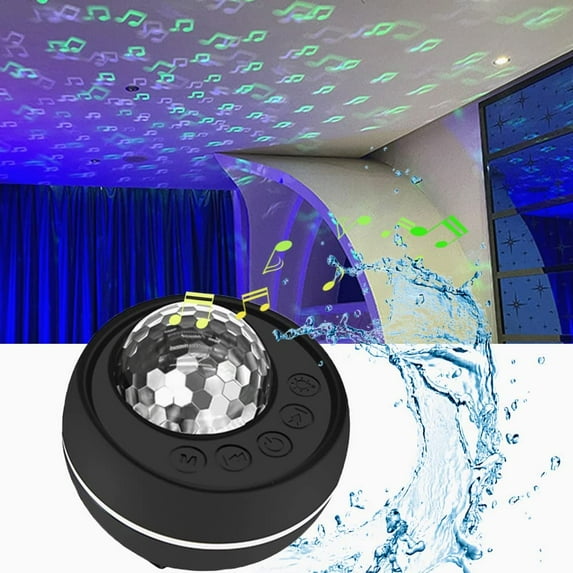 Disco Ball Light Upgraded Waterproof DJ Disco Lights with Bluetooth Speaker Suction Cup for Parties Bedroom Bathroom Battery Powered Light Projector(Black)