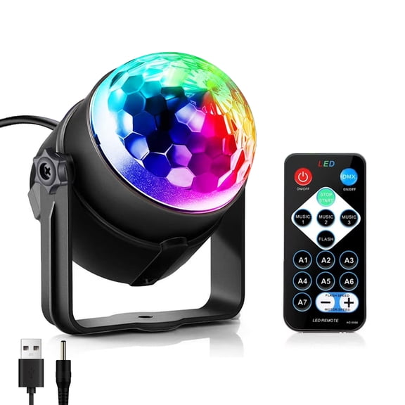 Disco Ball Light for Party with Remote,7 Color Changing Modes Disco DJ Lights for Home Room Dance Karaoke Xmas Happy Birthday Christmas Party Decor