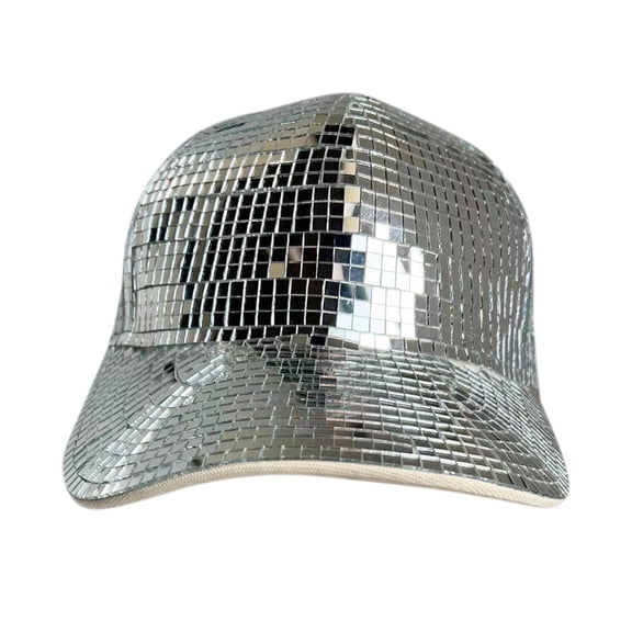 Disco Ball Mirror Hat Birthday Supplies Disco Cap for Stage Wedding Club Bar