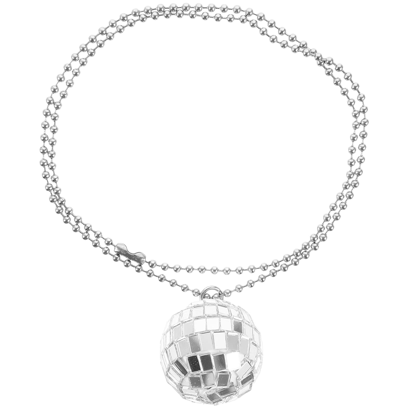 Disco Ball Necklace Mirror Disco Ball Costume Necklace Party Decoration Disco Party Stage Prop