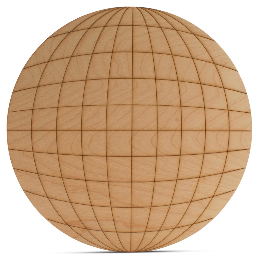 Disco Ball Ornament 6 inch, Pack of 25 Small New Years Cutouts, Wood Christmas Tree Ornaments for Crafts/ Decor, by Woodpeckers