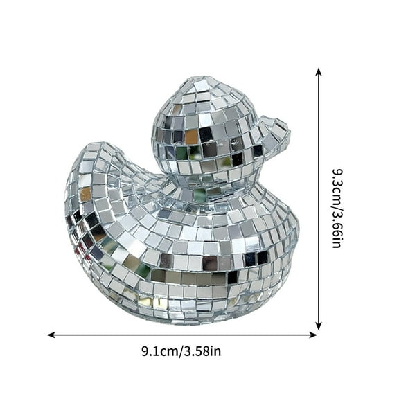 Disco Ball Ornaments, Duck Shape Disco Party Decoration, Duck Glass Mirror Disco Ball, Disco Ball Decor for 70s Party Design,Stage Props,Wedding,Music Festival Decoration