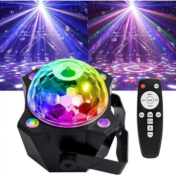 Disco Ball Party Lights Sound Activated LED Colorful DJ Strobe Light for Indoor Room Dance Parties Birthday Rave Home Club Karaoke Outdoor Stage Show Wedding Halloween Christmas Decorations