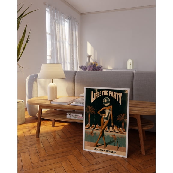 Disco Ball Poster 70S Psychedelic Wall Poster , Poster Print Only