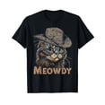 thumbnail image 1 of Disco Ball Themed Cowboy Hat Funny Short Sleeve T-Shirt Black Casual Tee, 1 of 5