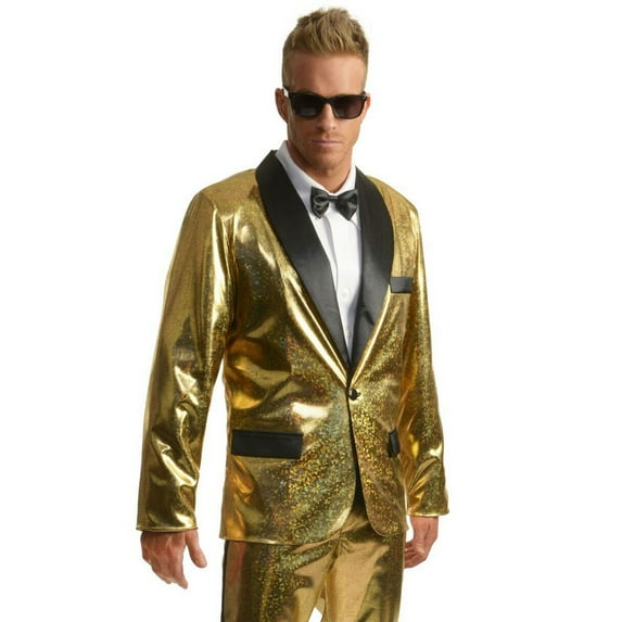 Disco Ball Tuxedo Jacket - Gold