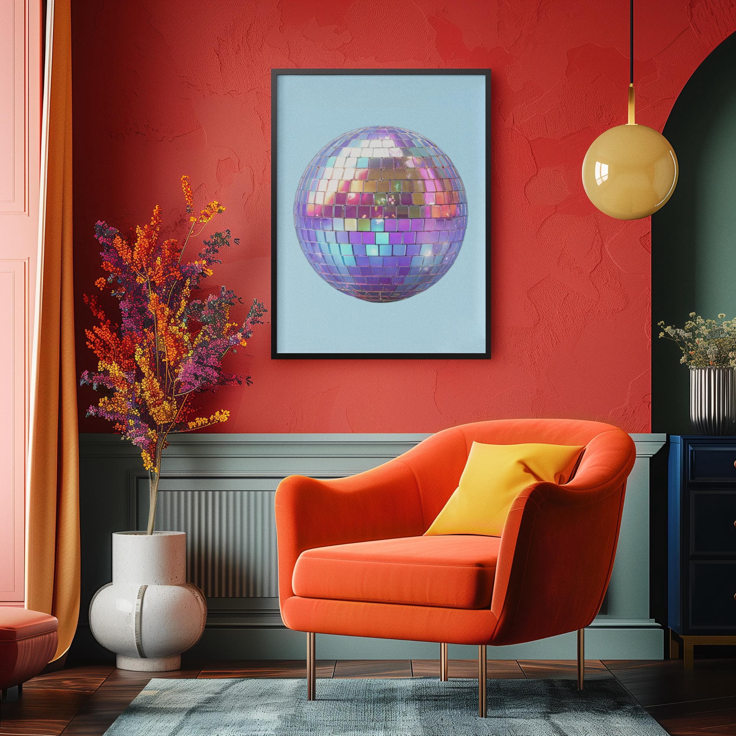 Disco Ball Wall Art Retro Mirror Ball Poster Y2K Decor Poster Only disco-ball-wall-art-retro-mirror-ball-poster-y2k-decor-poster-only