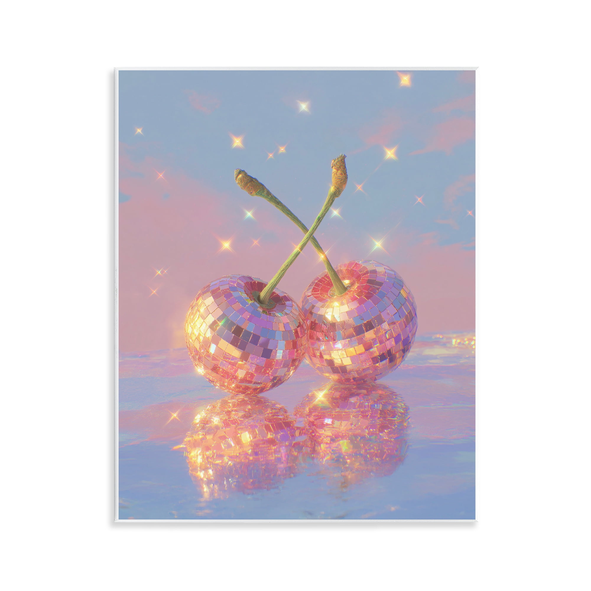Disco Cherry Reflection Wall Plaque Art, design by Ziwei Li