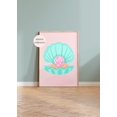 Disco Clam Pastel Pink Eclectic Wall Art Print, Living Room And Gallery ...