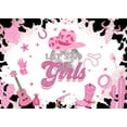 thumbnail image 1 of Disco Cowgirl Backdrop Pink Space Let's Go Girls Birthday Banner Bachelorette Weekend Last Rodeo Let's Get Nashty Wetsern Party Decoration, 1 of 7