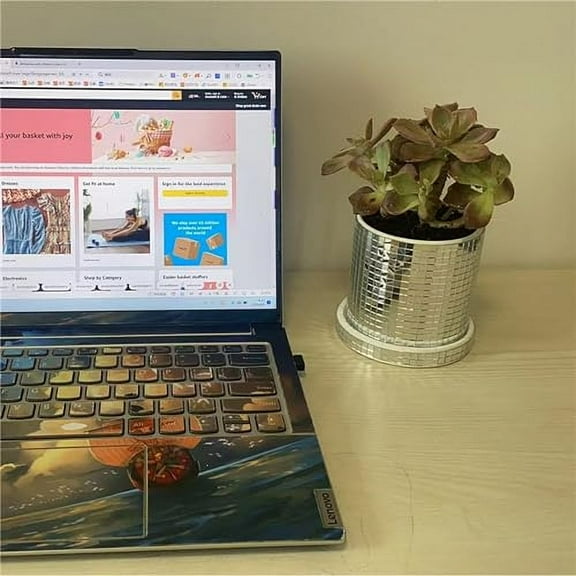 Disco Cylindrical Planter Pot,Silver Mirror Disco Cylindrical Vase,Plastic Disco Planter Pot with Drainage Hole and Saucers,Modern Disco Ball Decor for Indoor Outdoor Plants,4 * 4.