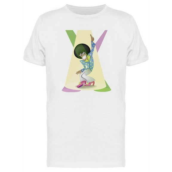 Disco Dancing Man T-Shirt Men -Image by Shutterstock, Male Large