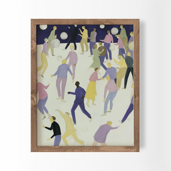 Disco Dancing Print Music DJ Gifts For Dancer Whimsical Art Dance Studio Decor