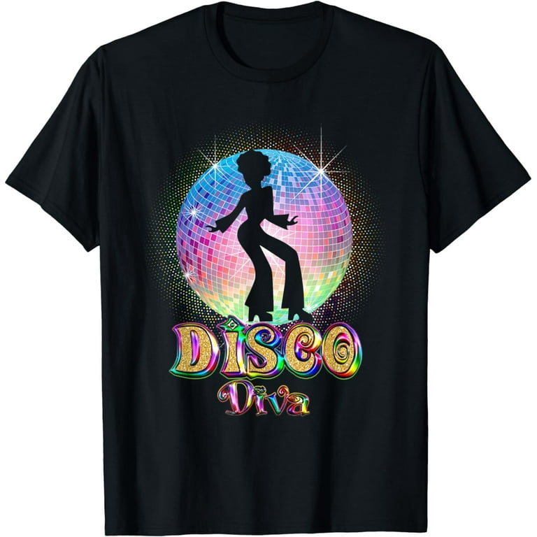 Disco Diva T Shirt - Retro 70'S Seventies Retro Disco Ball Disco Diva T Shirt - Retro 70'S Seventies Retro Disco Ball