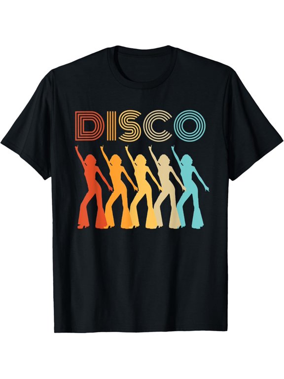 Disco Diva Themed Party 70s Retro Vintage 70's Dancing Queen T-ShirtMen and women, Black T-shirt, size: Extra large