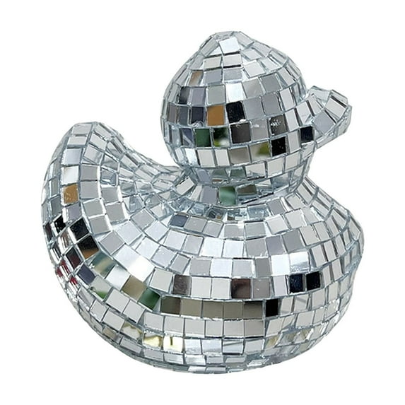 Disco Duck Ornament under $5! Xqxayjr Disco Ball Duck Decor, Mirror Glass Duck Ornament, Sparkling Home Decor Piece, Themed Party Decoration for Christmas Tree
