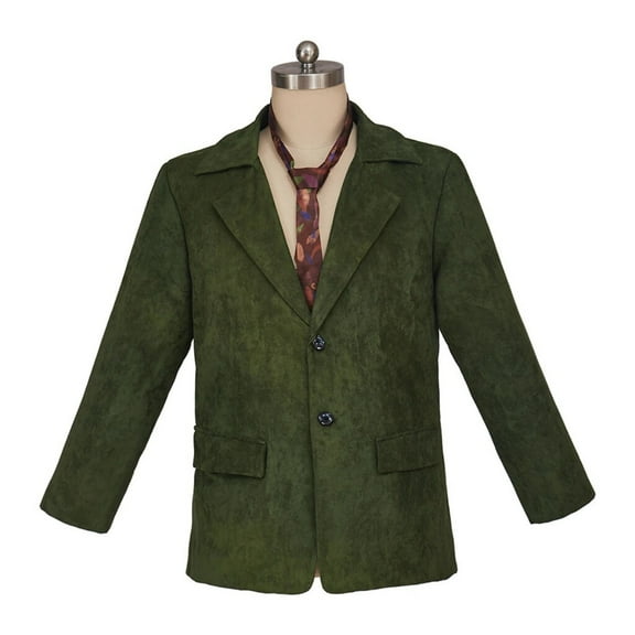 Disco Elysium Detective-Style Green Jacket & Tie Set Vintage Outfit