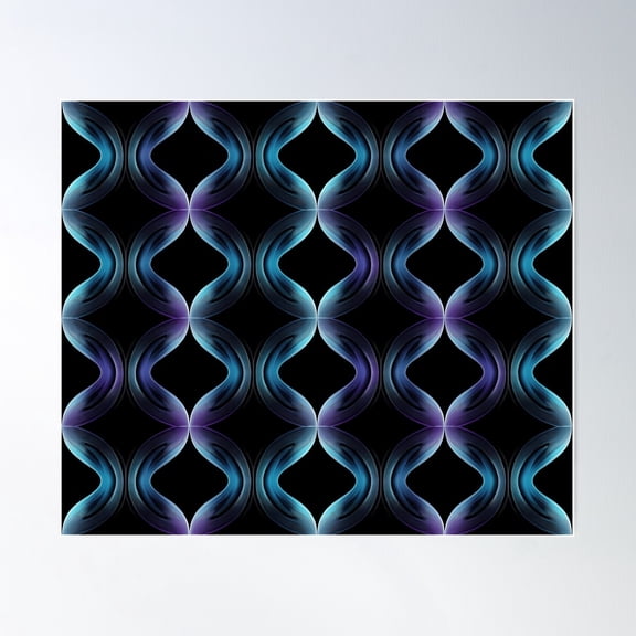 Disco Glossy Vertical Tubes Vibe Poster Wall Art, Modern Wall Decor For Living Room Bedroom, 12x18 UNFRAMED