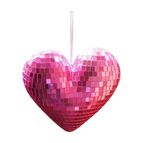 Disco Heart Ornaments Wedding Decoration Heart Shaped Pendant