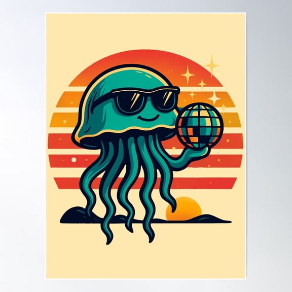 Disco Jelly Poster Wall Art, Modern Wall Decor For Living Room Bedroom, 8x12 UNFRAMED