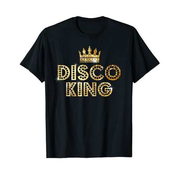 Disco King, Funky Vintage 70s 80s Tee For Dance Parties Black T-Shirt